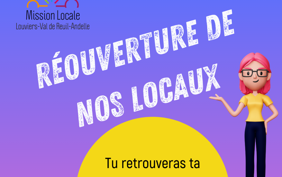 Nous sommes ravis de vous annoncer la réouverture de nos locaux de Val de Reuil après un an de fermeture pour travaux.